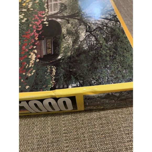 Kodacolor 1000 piece Jigsaw Puzzle NEW Sealed Prescott Park Flowers Fence Tree - Picture 4 of 6